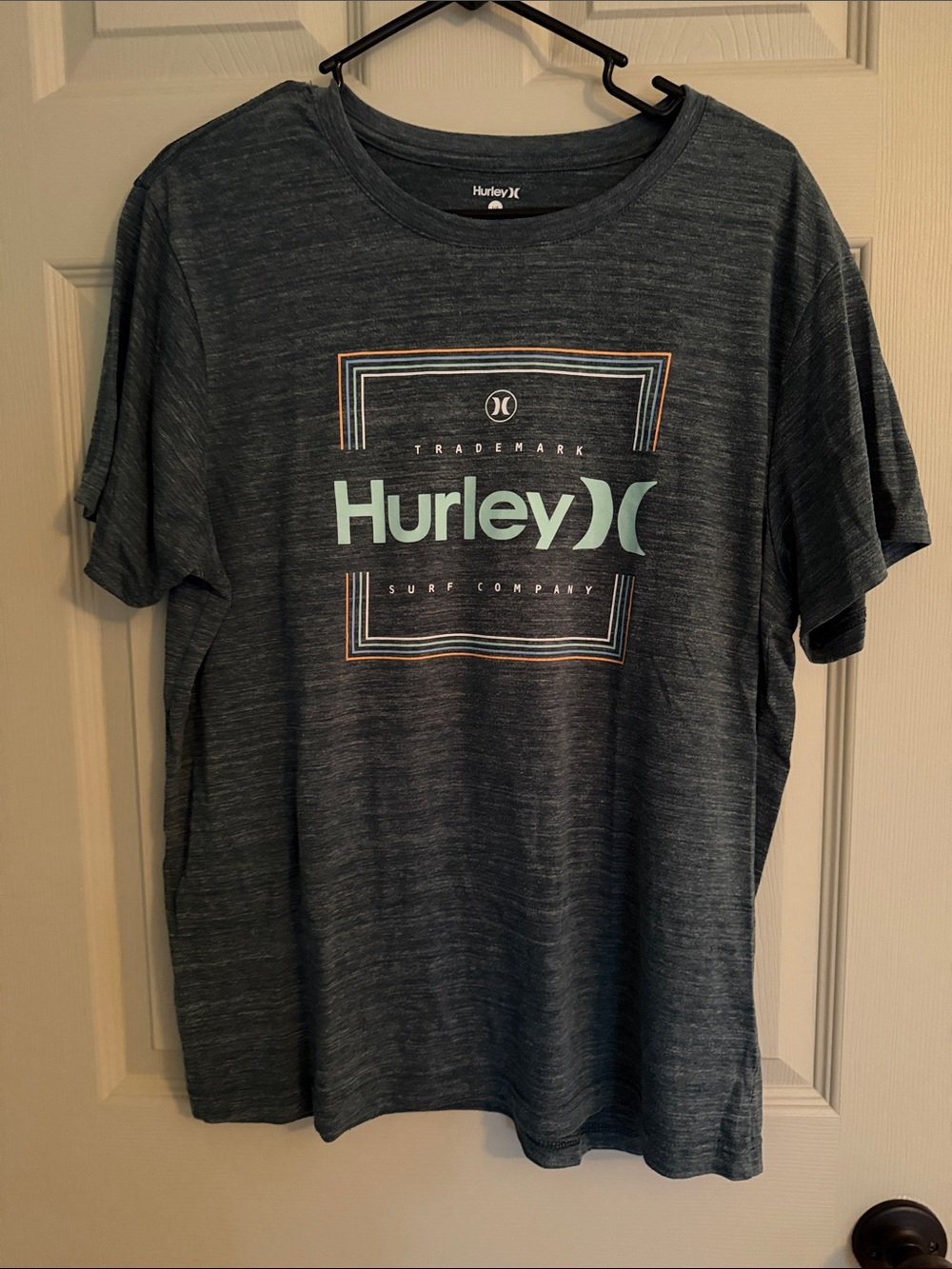 Hurley Men's Heathered Blue Crewneck Tee